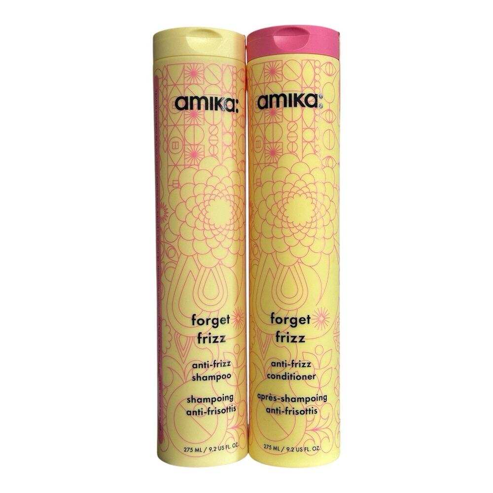 Amika Forget Frizz Anti-Frizz Shampoo + Conditioner 9.2 oz RV$58 SET